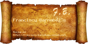 Franciscy Barnabás névjegykártya